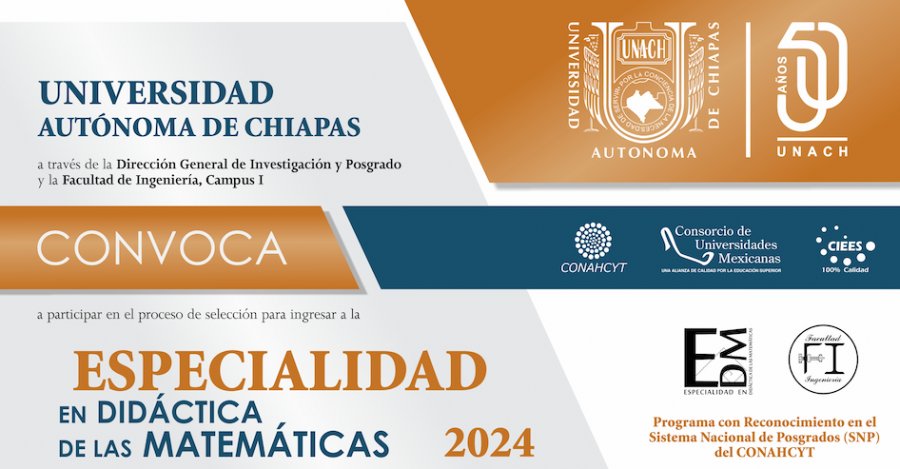 Convocatoria Especialidad en Didáctica de las Matemáticas 2024