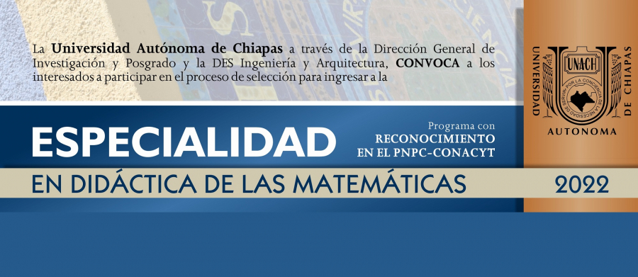 Convocatoria 2022 Especialidad en Didáctica de las Matemáticas PNPC