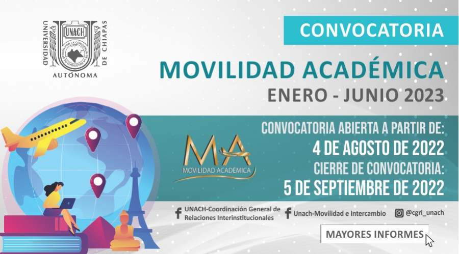 Convocatoria de Movilidad Académica Enero - Junio 2023